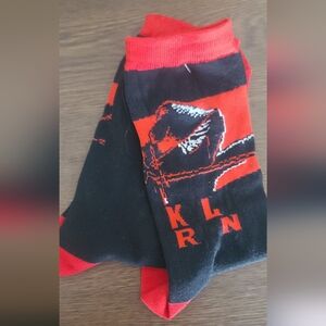 Red and Black Crew Socks